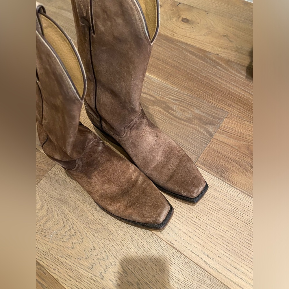 Lucchese Suede Men’s Square toe Boots - Size 10D